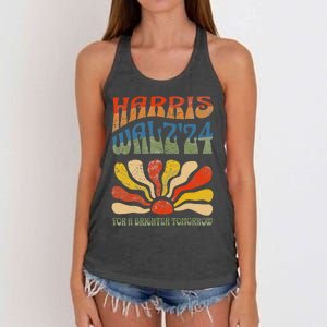 Harris Waltz For A Brighter Tomorrow Kamala Harris Waltz Women's Knotted Racerback Tank