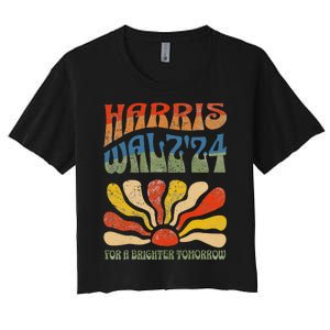 Harris Waltz For A Brighter Tomorrow Kamala Harris Waltz Women's Crop Top Tee