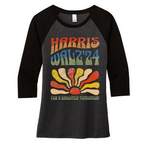 Harris Waltz For A Brighter Tomorrow Kamala Harris Waltz Women's Tri-Blend 3/4-Sleeve Raglan Shirt