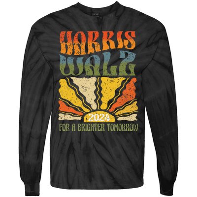 Harris Waltz For A Brighter Tomorrow Kamala Harris Waltz Tie-Dye Long Sleeve Shirt