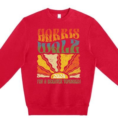 Harris Waltz For A Brighter Tomorrow Kamala Harris Waltz Premium Crewneck Sweatshirt