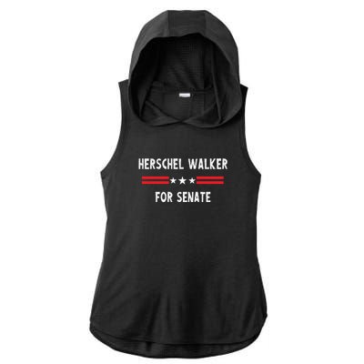 Herschel Walker For Senate Ladies PosiCharge Tri-Blend Wicking Draft Hoodie Tank