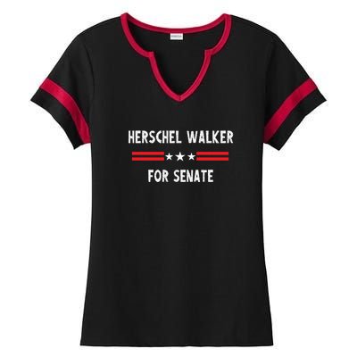 Herschel Walker For Senate Ladies Halftime Notch Neck Tee