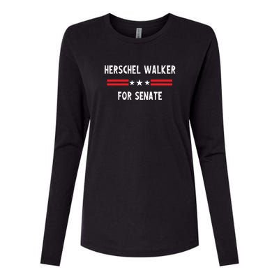 Herschel Walker For Senate Womens Cotton Relaxed Long Sleeve T-Shirt