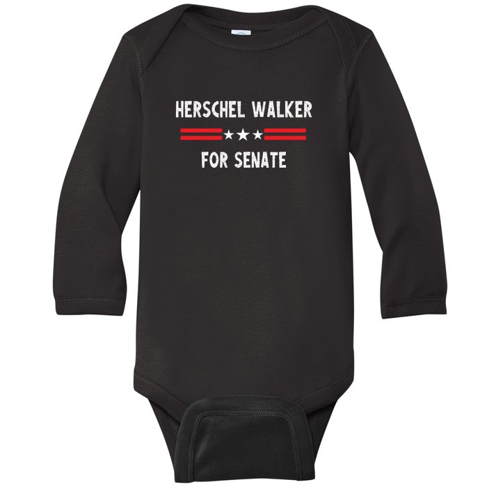 Herschel Walker For Senate Baby Long Sleeve Bodysuit