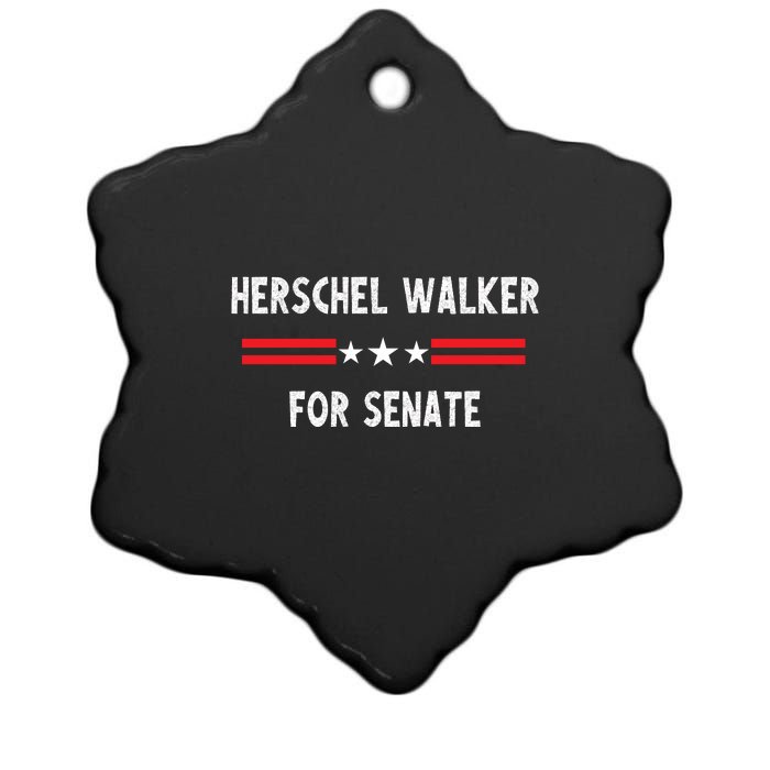 Herschel Walker For Senate Ceramic Star Ornament