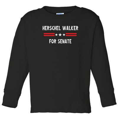 Herschel Walker For Senate Toddler Long Sleeve Shirt