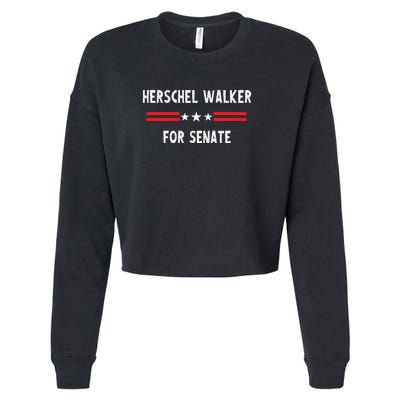 Herschel Walker For Senate Cropped Pullover Crew