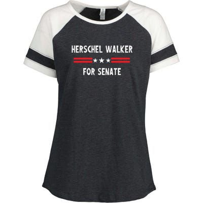 Herschel Walker For Senate Enza Ladies Jersey Colorblock Tee