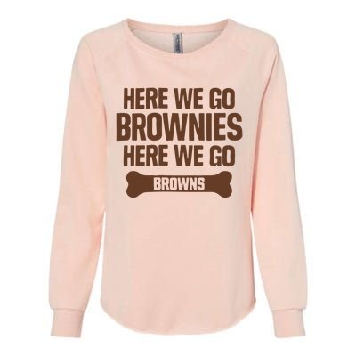 Here We Go Brownies Here We Go Browns Womens California Wash Sweatshirt