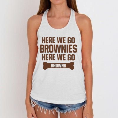 Here We Go Brownies Here We Go Browns Women's Knotted Racerback Tank