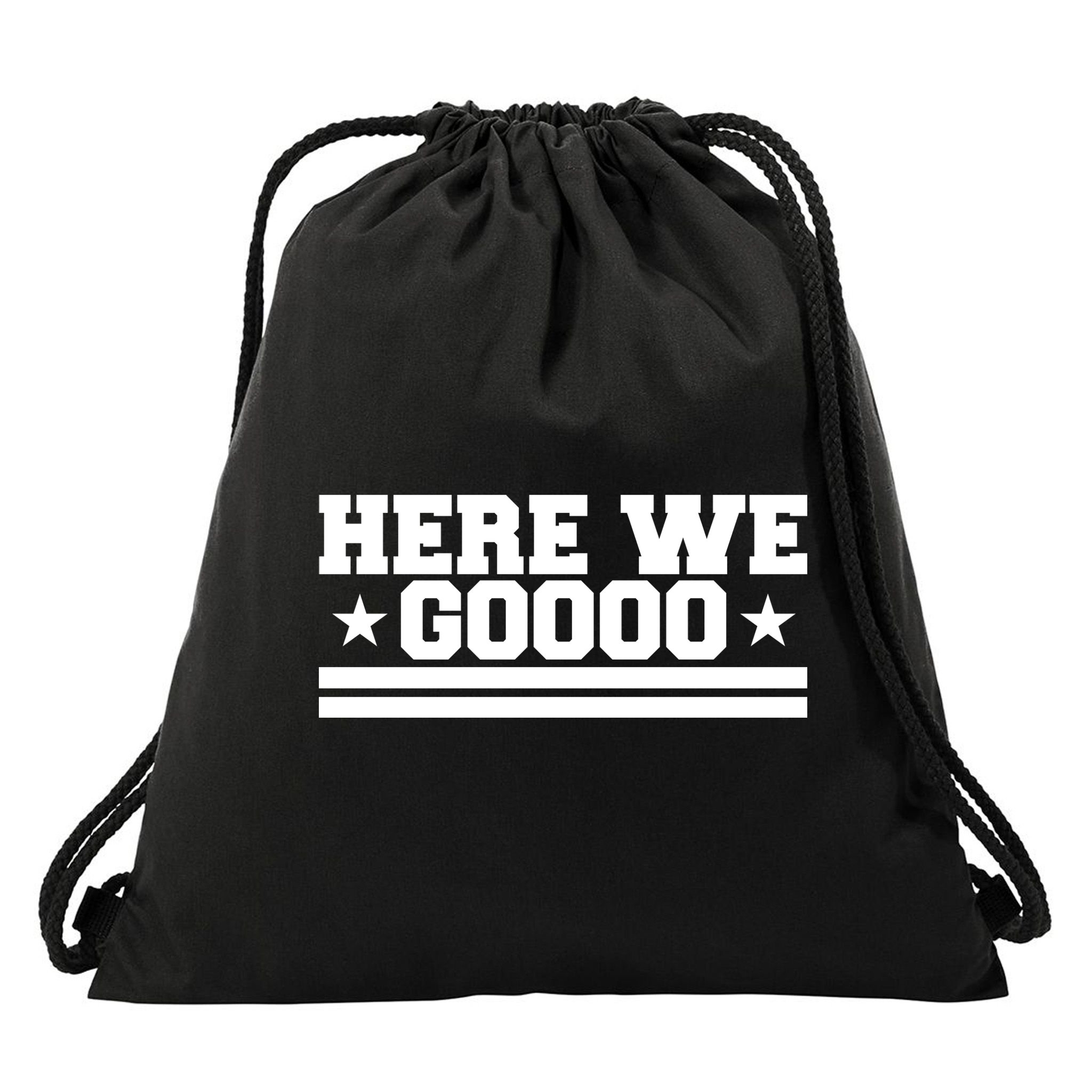 Here We Go Dallas Football Drawstring Bag