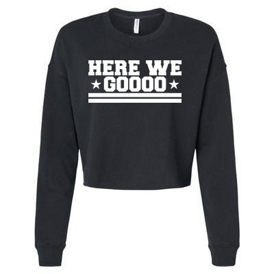Here We Go Dallas Football Cropped Pullover Crew