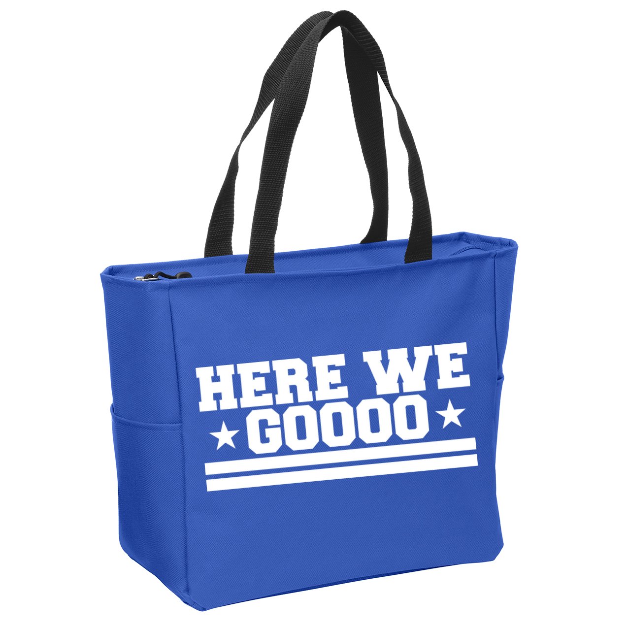 Here We Go Dallas Football Zip Tote Bag