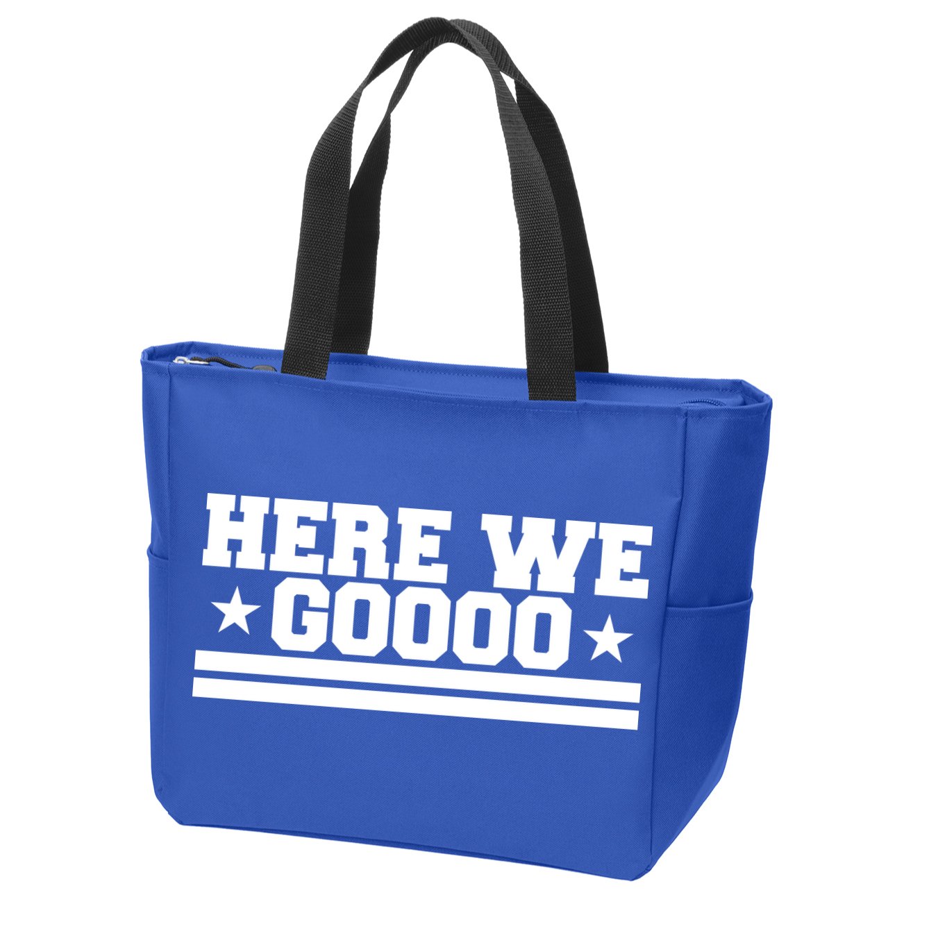 Here We Go Dallas Football Zip Tote Bag