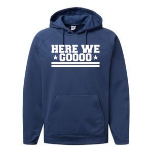 Here We Go Dallas Football Performance Fleece Hoodie