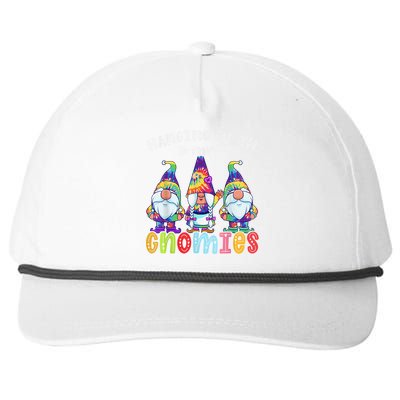 Hanging With Gnomies Gnome Merry Christmas Tie Dye Pajamas Snapback Five-Panel Rope Hat