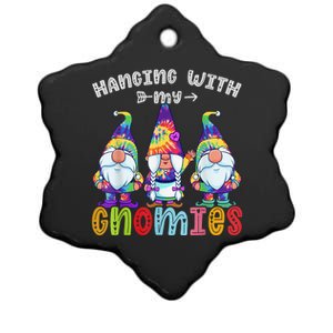 Hanging With Gnomies Gnome Merry Christmas Tie Dye Pajamas Ceramic Star Ornament