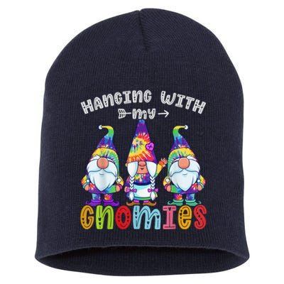 Hanging With Gnomies Gnome Merry Christmas Tie Dye Pajamas Short Acrylic Beanie