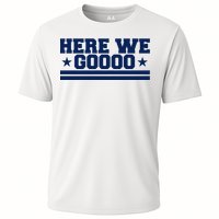 Here We Go Dallas Football Fan Cooling Performance Crew T-Shirt