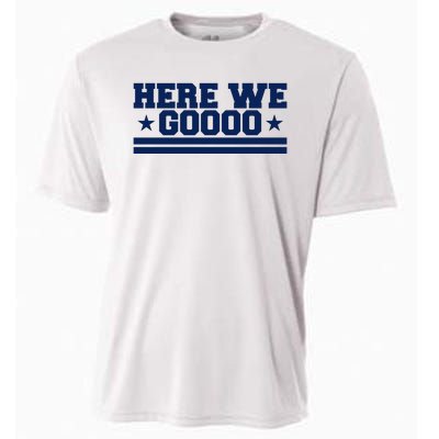 Here We Go Dallas Football Fan Cooling Performance Crew T-Shirt