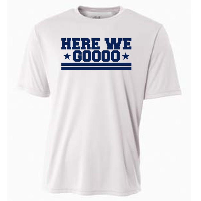 Here We Go Dallas Football Fan Cooling Performance Crew T-Shirt