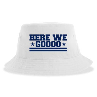 Here We Go Dallas Football Fan Sustainable Bucket Hat