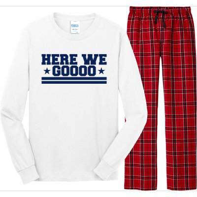 Here We Go Dallas Football Fan Long Sleeve Pajama Set