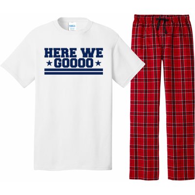 Here We Go Dallas Football Fan Pajama Set