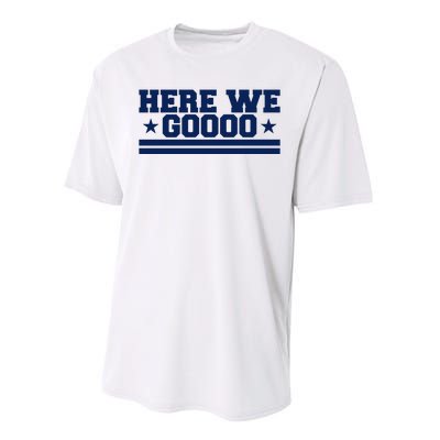 Here We Go Dallas Football Fan Performance Sprint T-Shirt