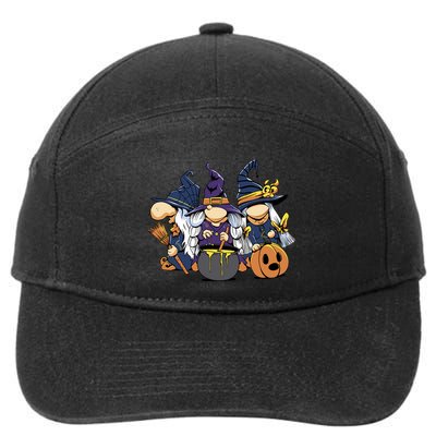 Halloween Witch Gnomes 7-Panel Snapback Hat