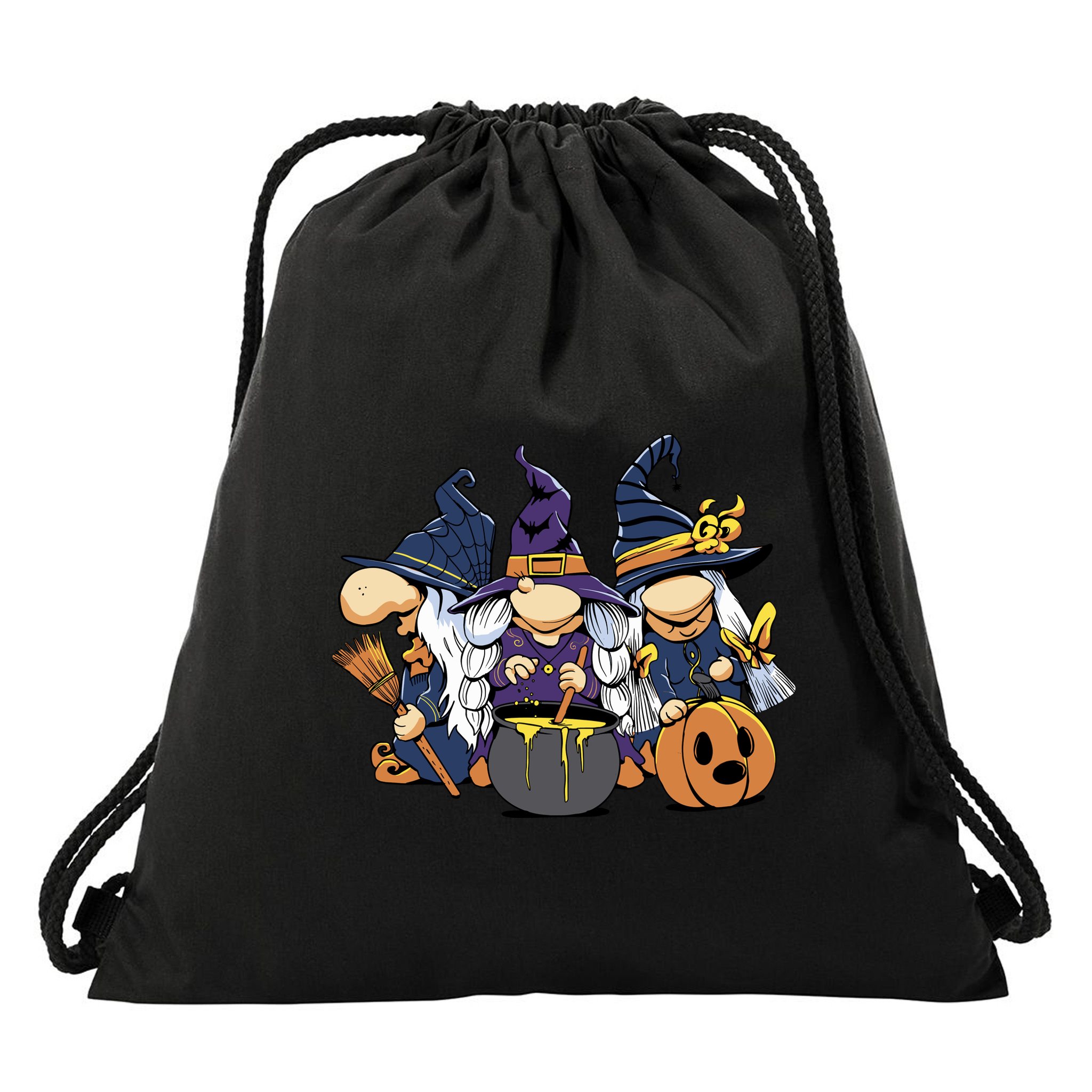 Halloween Witch Gnomes Drawstring Bag