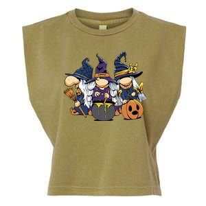 Halloween Witch Gnomes Garment-Dyed Women's Muscle Tee