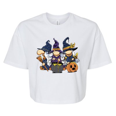 Halloween Witch Gnomes Bella+Canvas Jersey Crop Tee