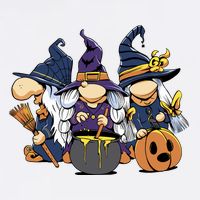 Halloween Witch Gnomes T-Shirt