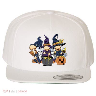 Halloween Witch Gnomes Wool Snapback Cap