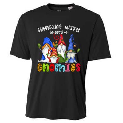 Hanging With Gnomies Gnome Merry Christmas Cute Gnomes Pajamas Cooling Performance Crew T-Shirt