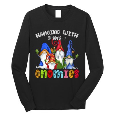 Hanging With Gnomies Gnome Merry Christmas Cute Gnomes Pajamas Long Sleeve Shirt