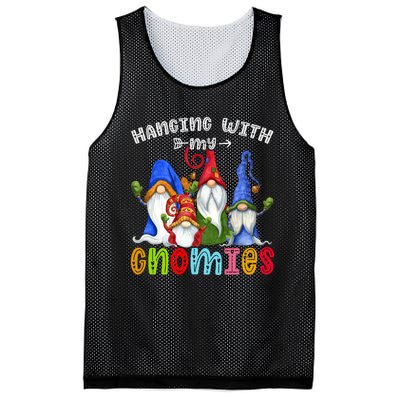 Hanging With Gnomies Gnome Merry Christmas Cute Gnomes Pajamas Mesh Reversible Basketball Jersey Tank