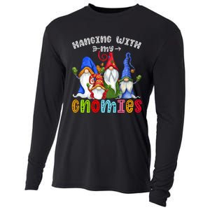 Hanging With Gnomies Gnome Merry Christmas Cute Gnomes Pajamas Cooling Performance Long Sleeve Crew