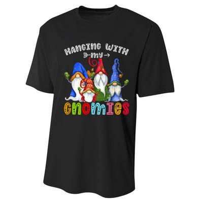 Hanging With Gnomies Gnome Merry Christmas Cute Gnomes Pajamas Performance Sprint T-Shirt