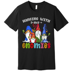 Hanging With Gnomies Gnome Merry Christmas Cute Gnomes Pajamas Premium T-Shirt