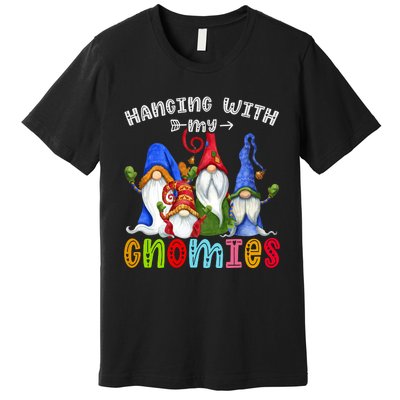 Hanging With Gnomies Gnome Merry Christmas Cute Gnomes Pajamas Premium T-Shirt