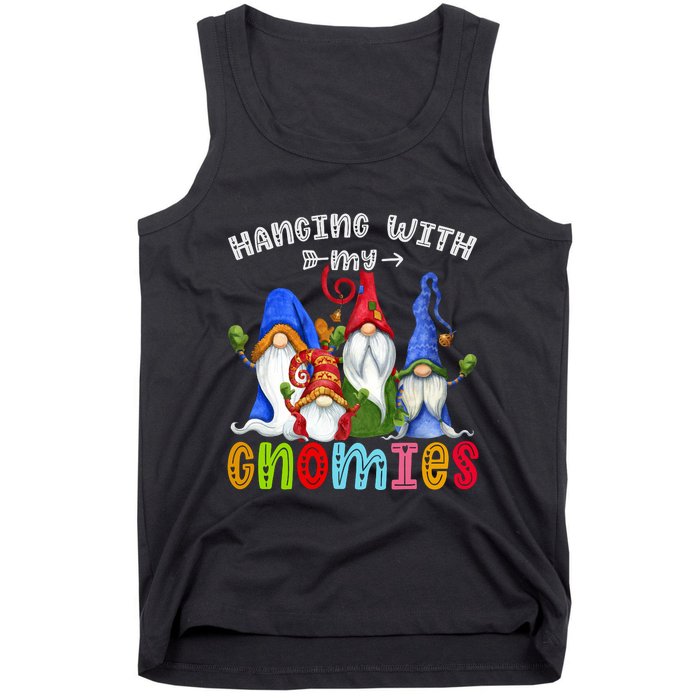 Hanging With Gnomies Gnome Merry Christmas Cute Gnomes Pajamas Tank Top