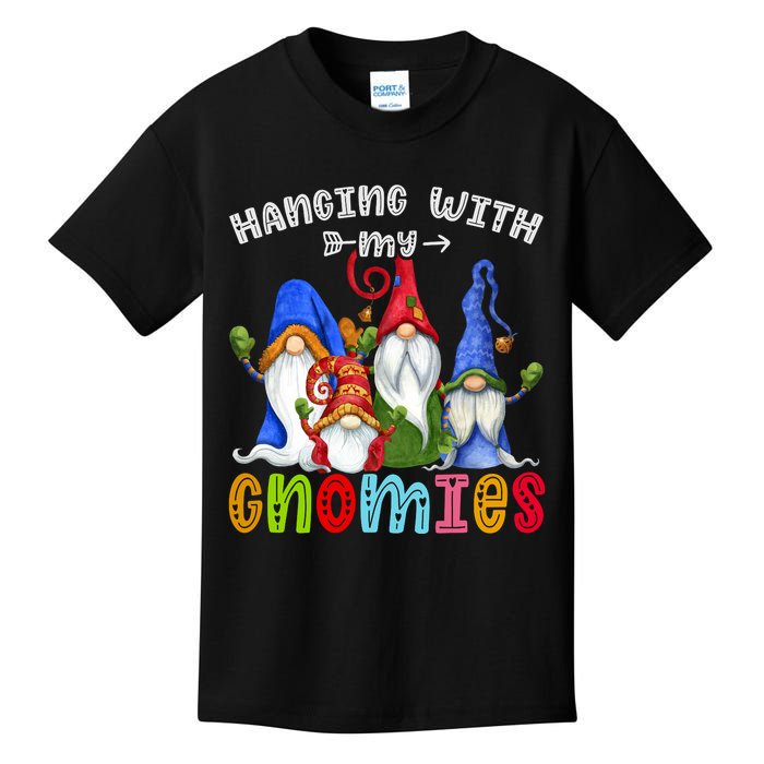 Hanging With Gnomies Gnome Merry Christmas Cute Gnomes Pajamas Kids T-Shirt