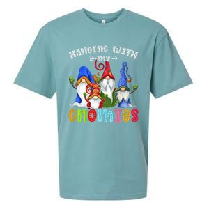 Hanging With Gnomies Gnome Merry Christmas Cute Gnomes Pajamas Sueded Cloud Jersey T-Shirt