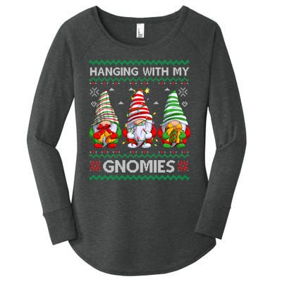 Hanging With Gnomies Ugly Gnomes Christmas Sweater Women's Perfect Tri Tunic Long Sleeve Shirt