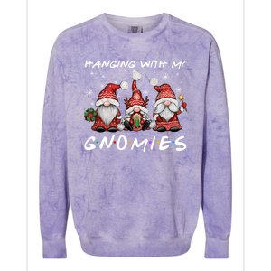 Hanging With Gnomies Christmas Gnomes Xmas Buffalo Plaid Red Colorblast Crewneck Sweatshirt