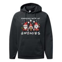 Hanging With Gnomies Christmas Gnomes Xmas Buffalo Plaid Red Performance Fleece Hoodie