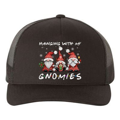 Hanging With Gnomies Christmas Gnomes Xmas Buffalo Plaid Red Yupoong Adult 5-Panel Trucker Hat